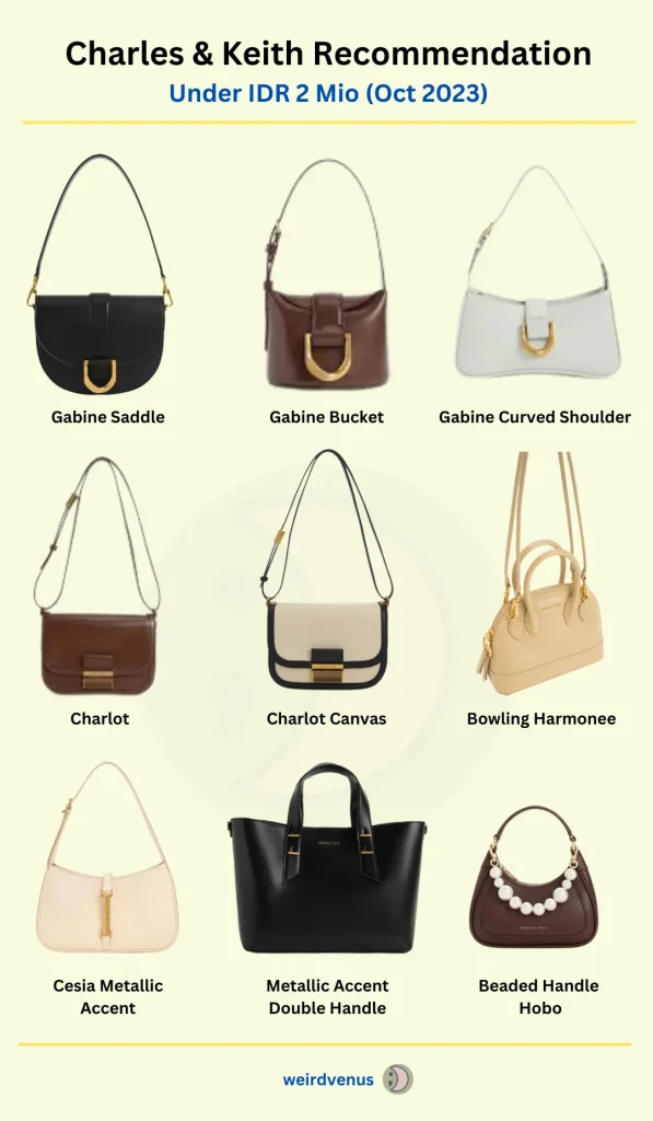 rekomendasi tas charles and keith dibawah 2 juta